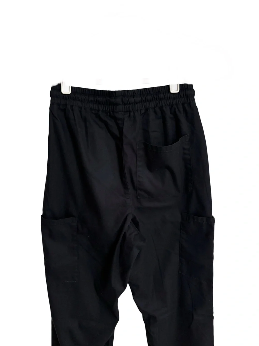 Jaanuu black stretch waistband high waisted nurse medical scrub pants size XST